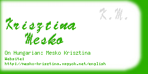 krisztina mesko business card